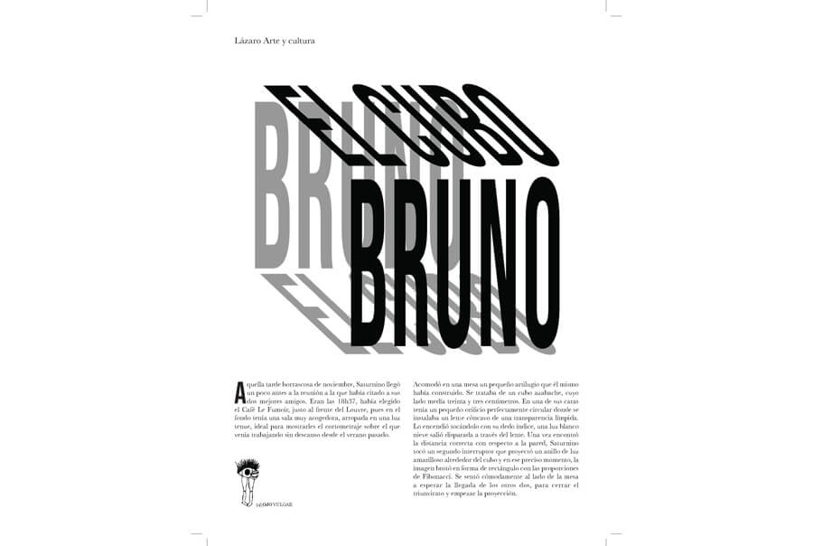 First page of El Cubo Bruno writing